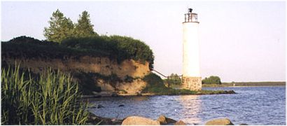 Kleiner Leuchtturm auf der Halbinsel Zudar Rügen